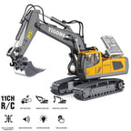Excavadora Minera RC Realista 1:24 con Control Remoto y Luces LED
