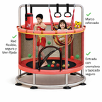 Cama Elástica Infantil 150cm con Barra de Seguridad y Juguetes