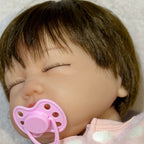 Muñeca Reborn Realista Durmiendo 55 cm Vinilo Suave con Chupete