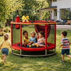 Cama Elástica Infantil 150cm con Barra de Seguridad y Juguetes