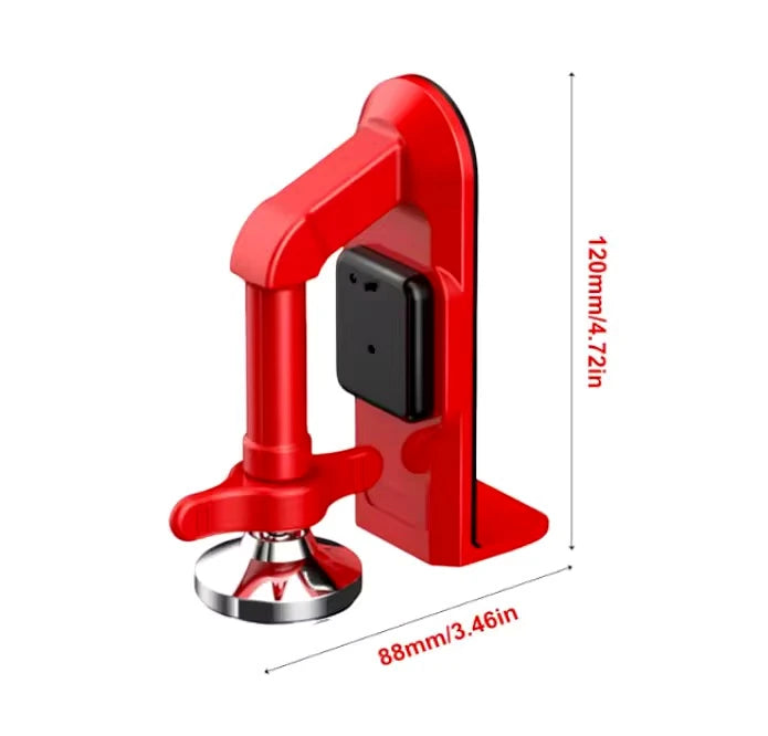 Bloqueador De Puerta Con Alarma Antirrobo Seguridad Hogar Rojo