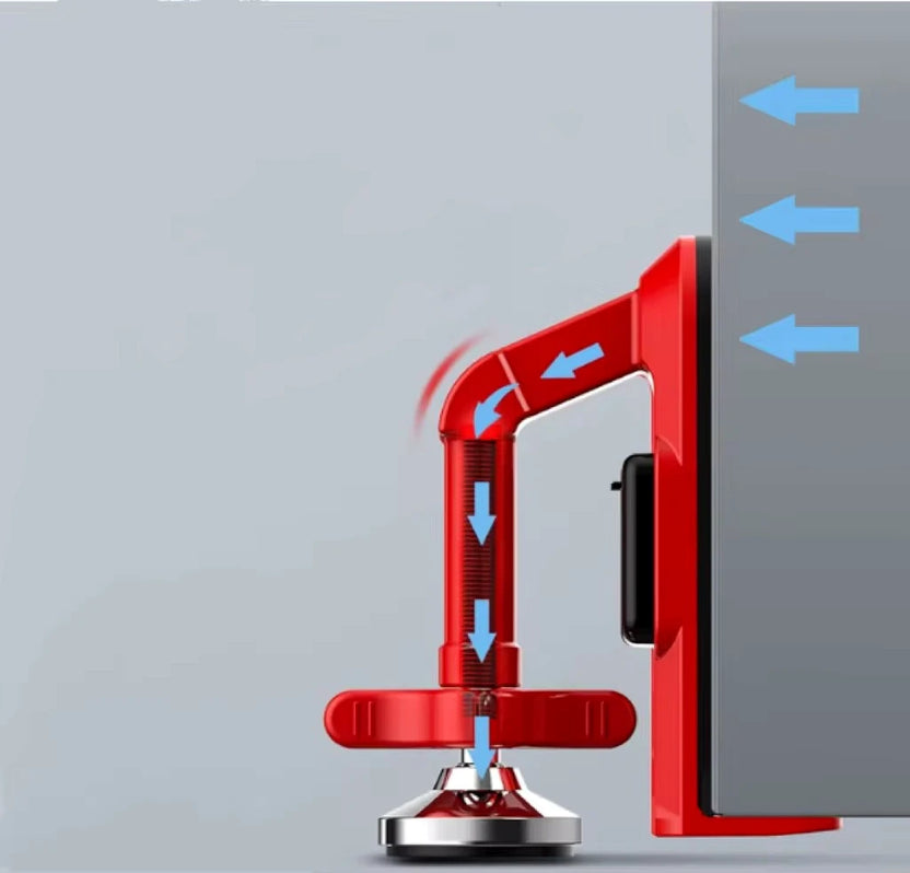 Bloqueador De Puerta Con Alarma Antirrobo Seguridad Hogar Rojo