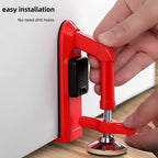 Bloqueador De Puerta Con Alarma Antirrobo Seguridad Hogar Rojo