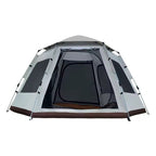 Carpa hexagonal automática para 6 personas vista frontal