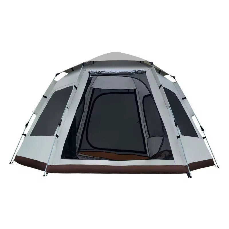 Carpa hexagonal automática para 6 personas vista frontal