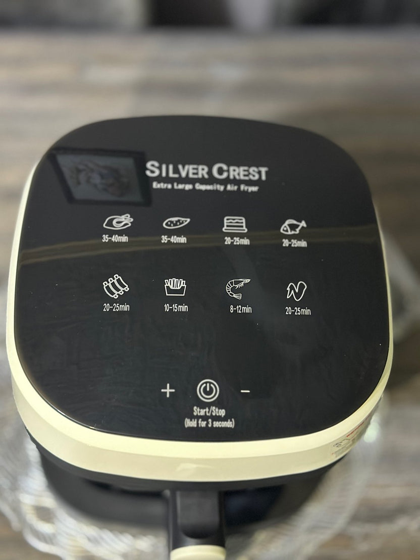 opciones táctiles de freidora de aire 