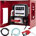 Medidor de litros y motor de bomba de trasvasije para diésel o kerosene con contador mecánico.