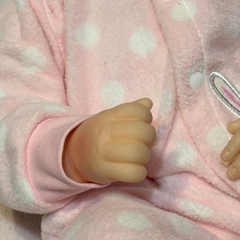 Muñeca Reborn Realista Durmiendo 55 cm Vinilo Suave con Chupete