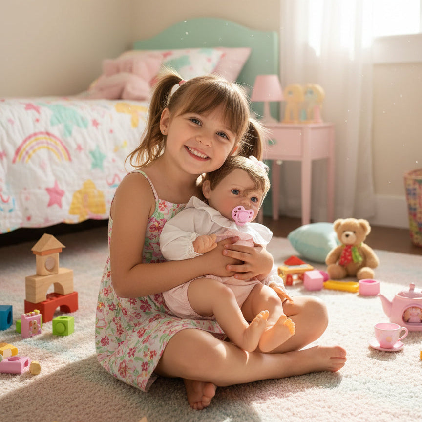 Muñeca reborn de silicona con chupete