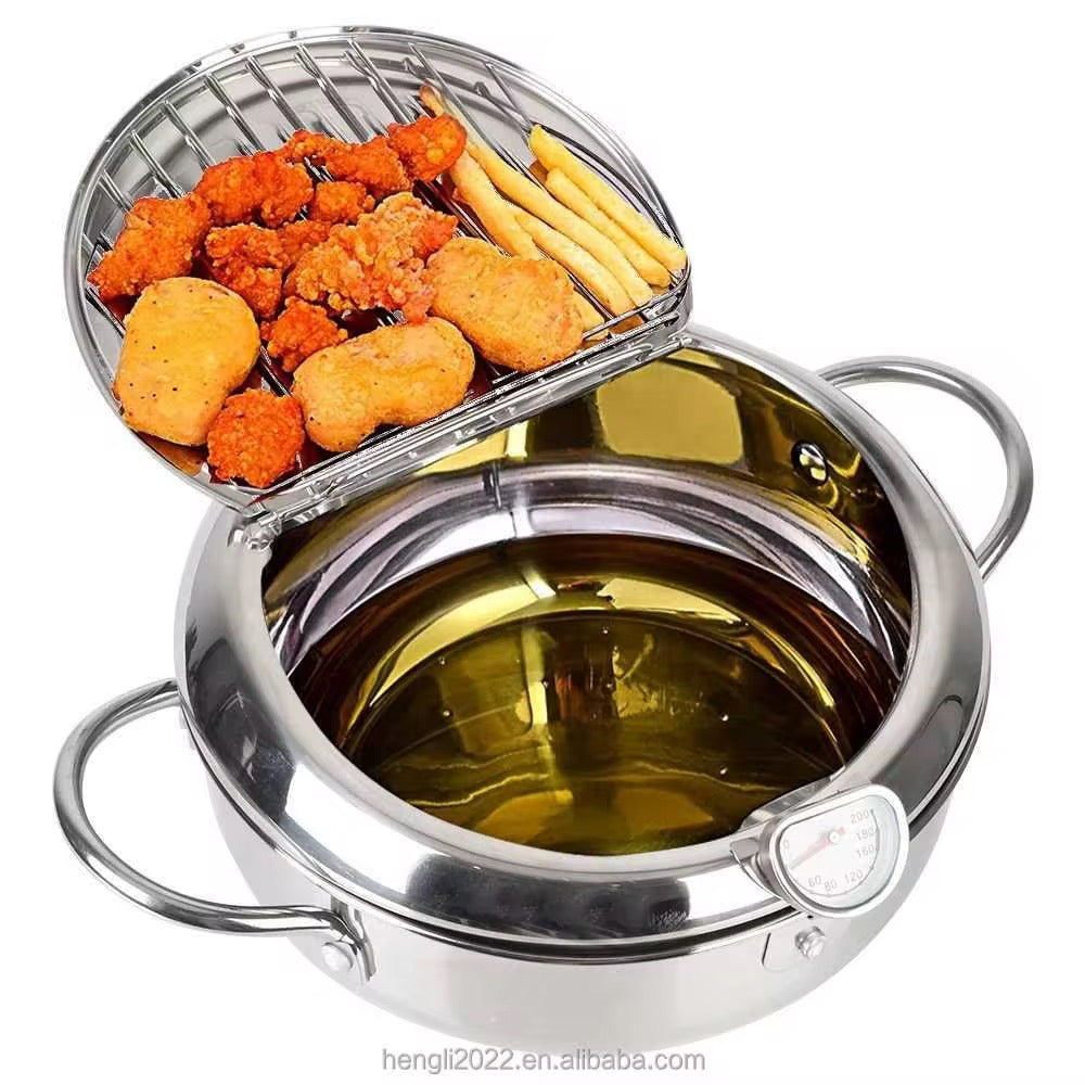 Olla freidora de acero inoxidable