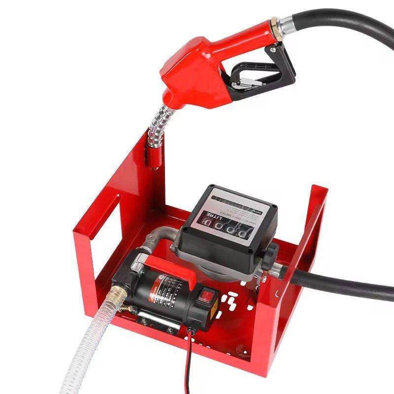 Pistola surtidora para bombeo de diésel o kerosene, diseño metálico rojo de alta resistencia