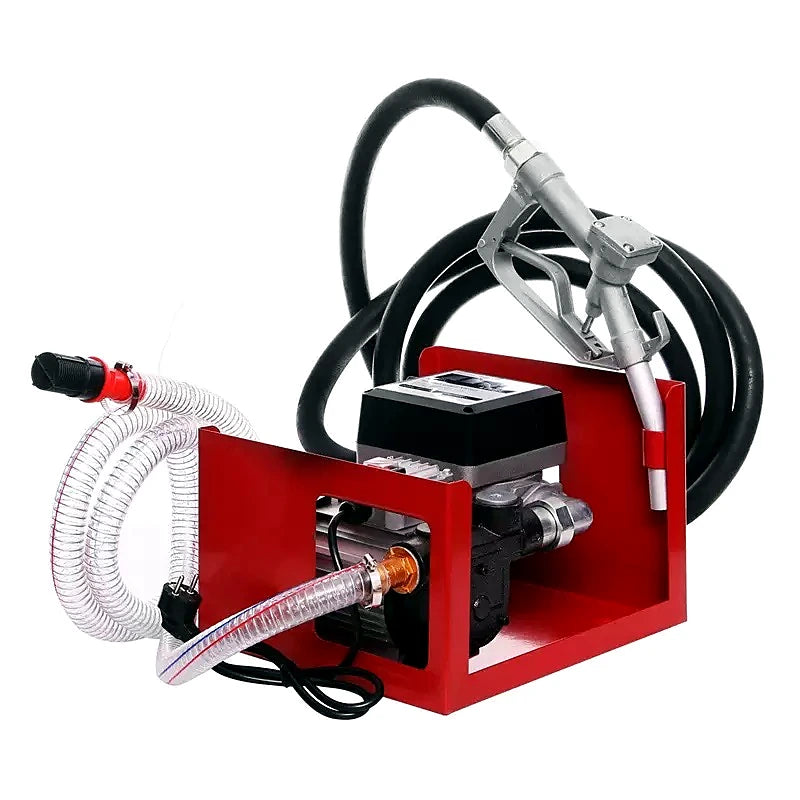 Sistema de bombeo diésel con contador mecánico y manguera reforzada