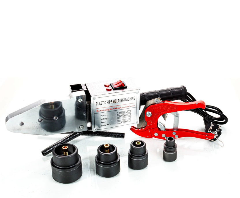 Termofusora PPR 2000W con Regulador de Temperatura y Accesorios